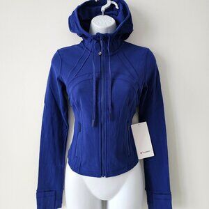 NWT LULULEMON DSBU Deep Sea Blue Soft Nulu Define Cropped Hooded Jacket Size 4